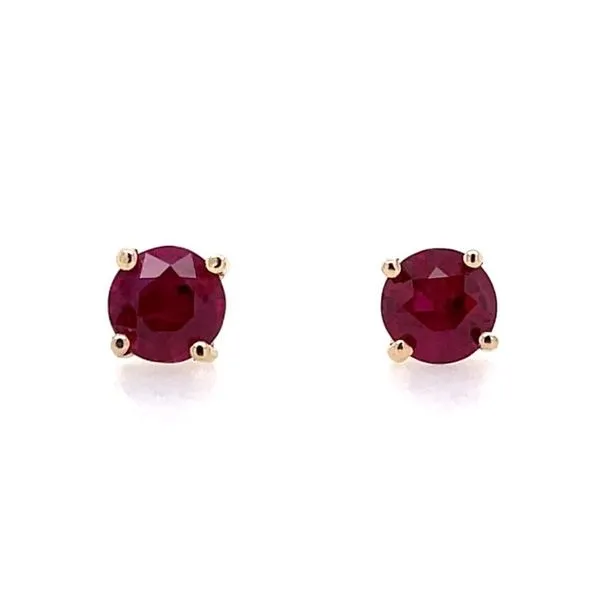 14K Yellow Gold Ruby Stud Earrings 1.15 CTW Franzetti Jewelers Austin, TX