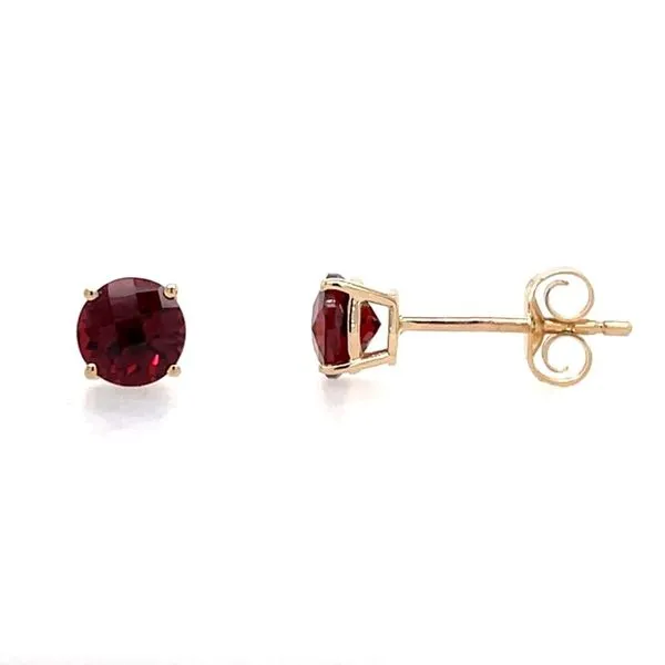 14KY Gold 5 mm Garnet Stud Earrings 1.10 CTW Franzetti Jewelers Austin, TX