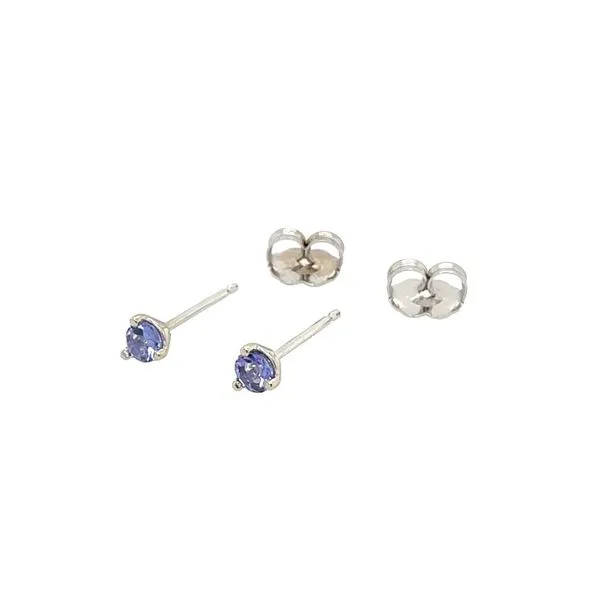 14KW Gold 3 mm Tanzanite Stud Earrings 0.25 Carats Image 3 Franzetti Jewelers Austin, TX