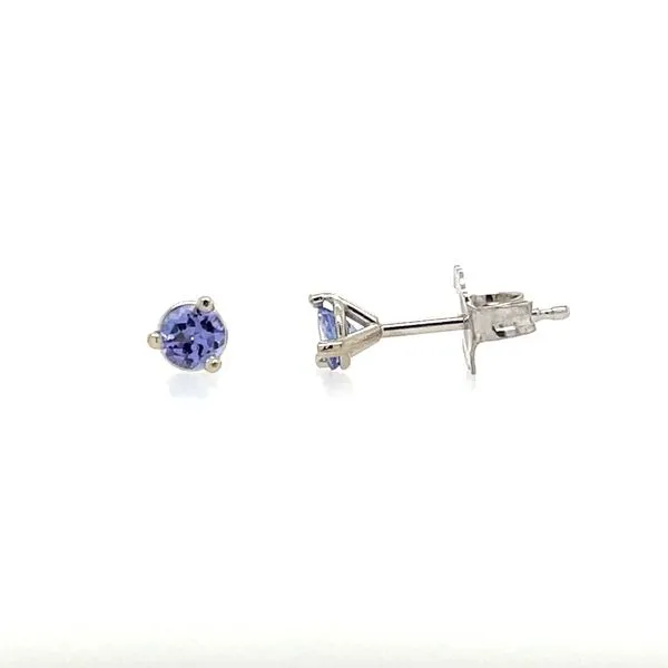 14KW Gold 3 mm Tanzanite Stud Earrings 0.25 Carats Franzetti Jewelers Austin, TX