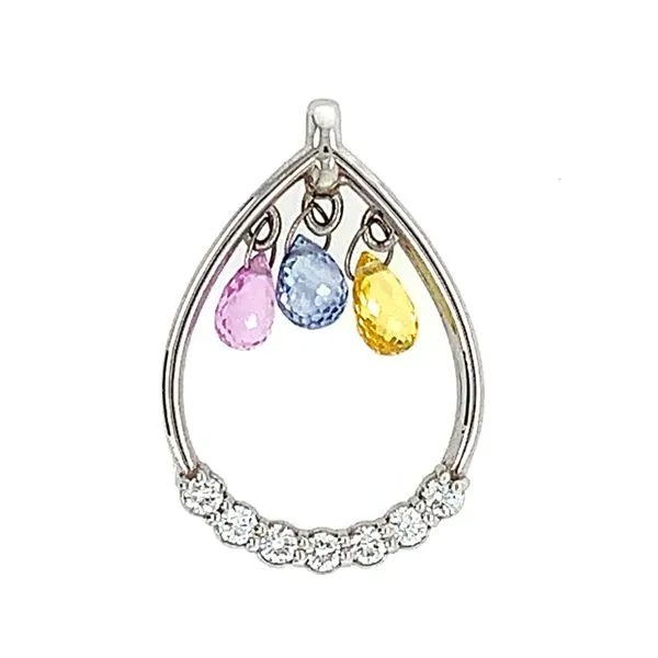 14KW Gold Briolette Sapphire Pendant Franzetti Jewelers Austin, TX