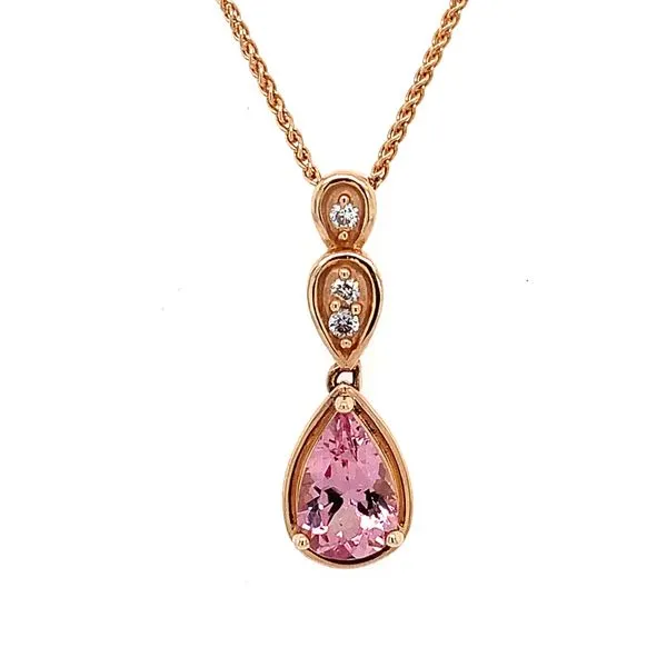 14KR Gold Pendant with 1.48 Ct Pear Lotus Garnet Franzetti Jewelers Austin, TX