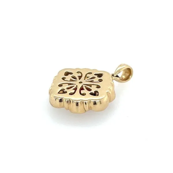 14KY Gold Garnet, Citrine & Diamond Pendant Image 5 Franzetti Jewelers Austin, TX