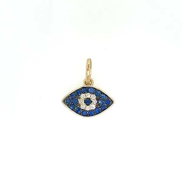 18KY Eye Pendant with Blue Sapphires & Diamonds Franzetti Jewelers Austin, TX