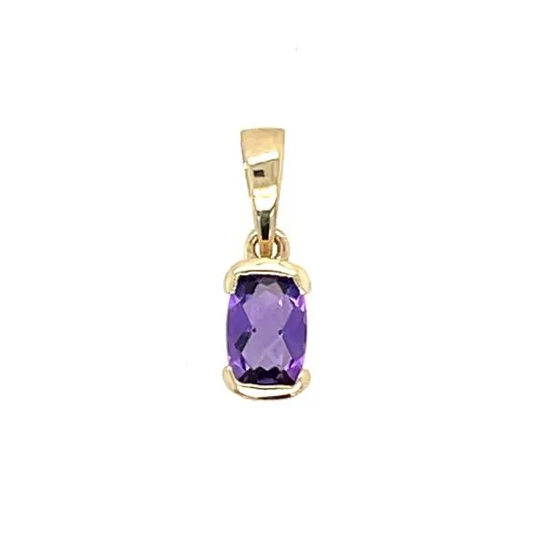 14KY Gold Cushion Amethyst Pendant Franzetti Jewelers Austin, TX