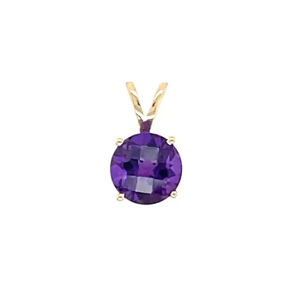 14KY Gold 6 mm Round Amethyst Pendant Franzetti Jewelers Austin, TX