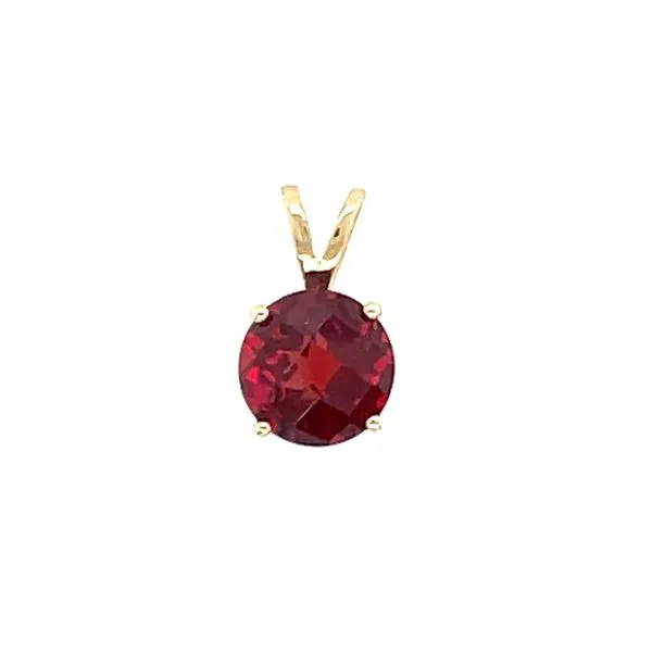 14KY Gold 6 mm Round Garnet Pendant Franzetti Jewelers Austin, TX
