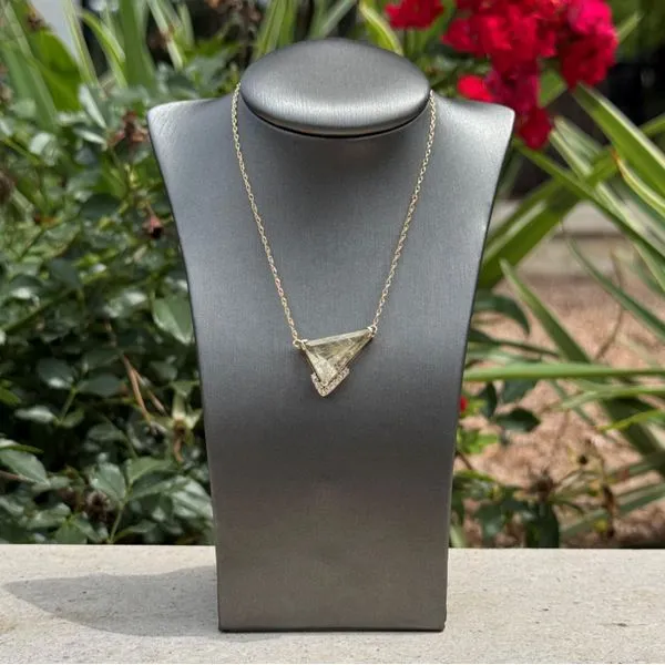 14K Yellow Gold Neckalce with 5.04 Ct Rutilated Quartz Image 3 Franzetti Jewelers Austin, TX