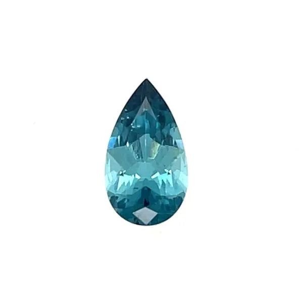 2.15 Carat Pear Shape Greenish Blue Tourmaline Franzetti Jewelers Austin, TX