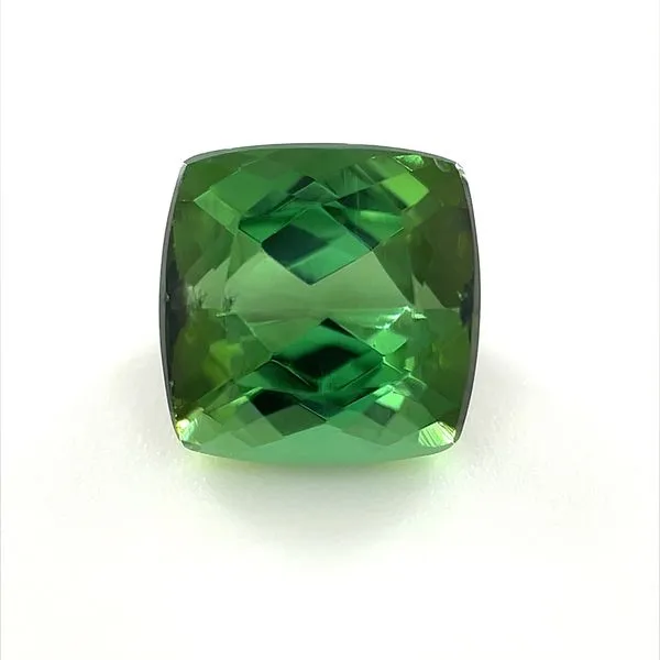 2.04 Carat Cushion Natural Green Tourmaline Franzetti Jewelers Austin, TX