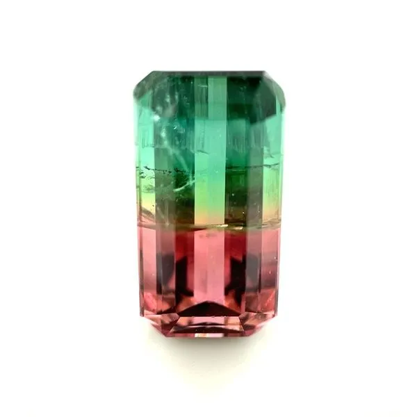 5.01 Carat Emerald Shape Watermelon Tourmaline Franzetti Jewelers Austin, TX