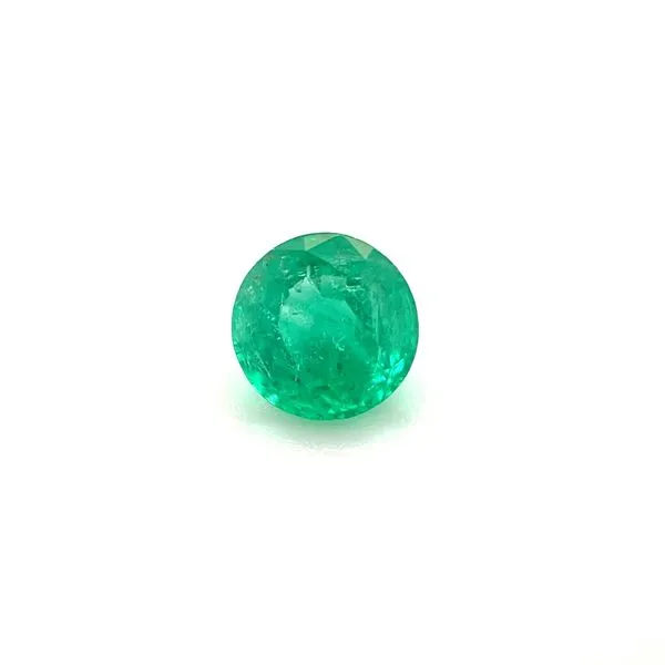 1.12 Carat Round Green Emerald Franzetti Jewelers Austin, TX