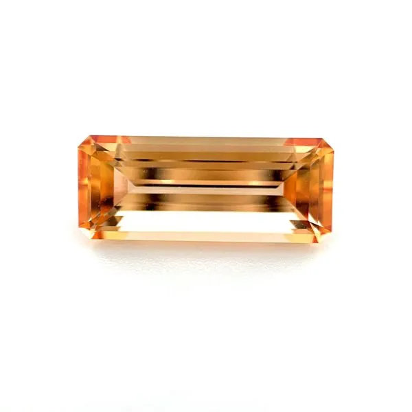 6.31 Carat Emerald Cut Orange Imperial Topaz Franzetti Jewelers Austin, TX