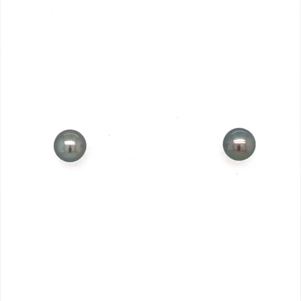 SS 4.5 - 5 mm Black Freshwater Peal Stud Earrings Image 2 Franzetti Jewelers Austin, TX
