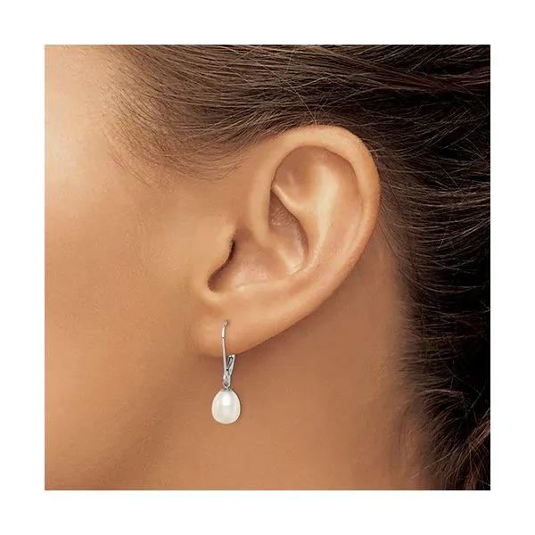 SS 7 - 8 mm Freshwater Pearl Dangle Earrings Image 2 Franzetti Jewelers Austin, TX