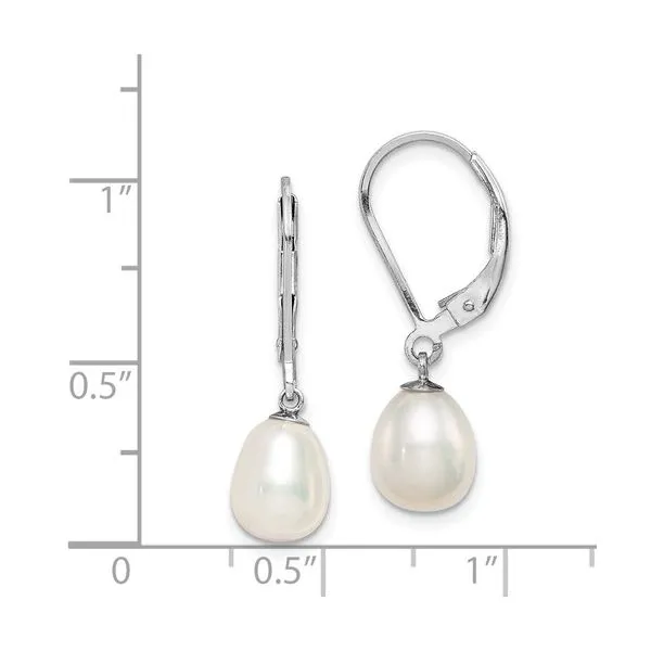 SS 7 - 8 mm Freshwater Pearl Dangle Earrings Image 3 Franzetti Jewelers Austin, TX