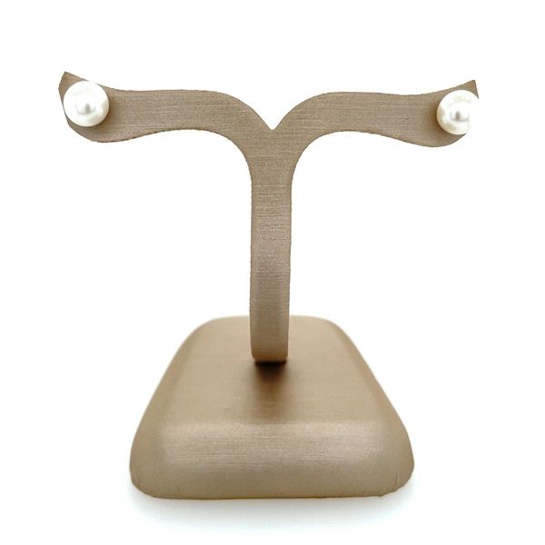 Sterling Silver 6 - 6.5 mm Freshwater Pearl Stud Earrings Image 3 Franzetti Jewelers Austin, TX