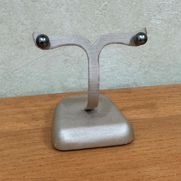 14KW Gold 7 - 7.2 mm Tahitian Black Pearl Stud Earrings Image 3 Franzetti Jewelers Austin, TX