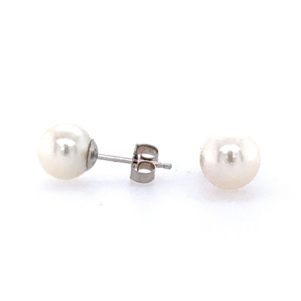 14KW Gold 7 - 7.5 mm Akoya Pearl Stud Earrings Franzetti Jewelers Austin, TX