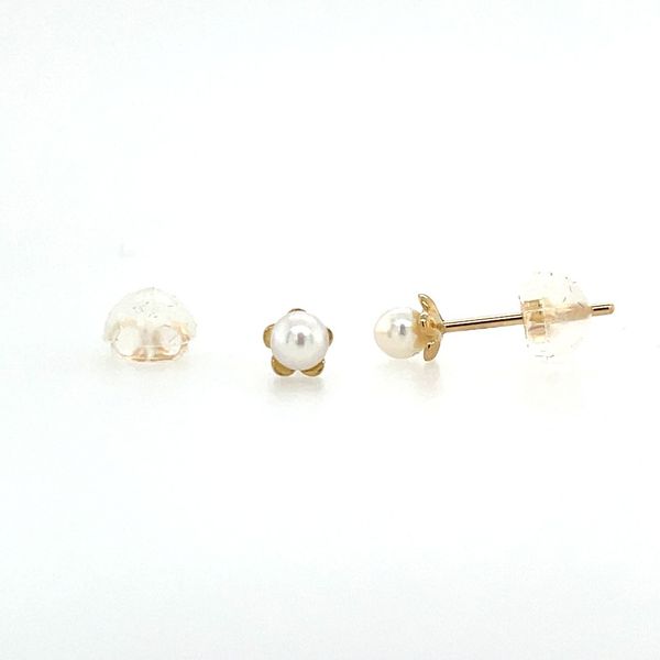 18KY Gold 3 - 3.5 mm Akoya Pearl Stud Earrings Franzetti Jewelers Austin, TX