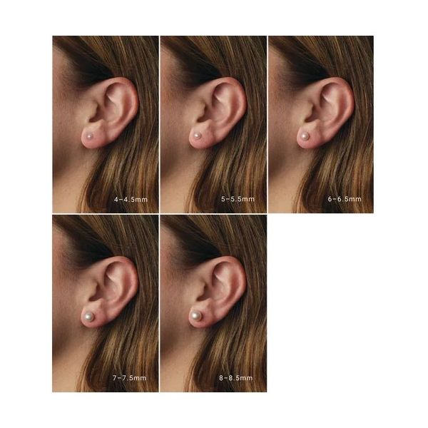 14KY Gold 6 - 6.5 mm Freshwater Pearl Stud Earrings Image 3 Franzetti Jewelers Austin, TX