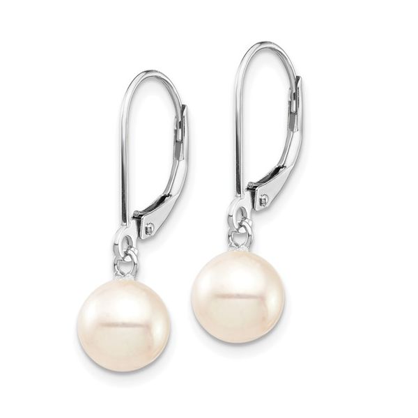 14KW Gold Fresh Water Pearl Dangle Earrings Image 3 Franzetti Jewelers Austin, TX