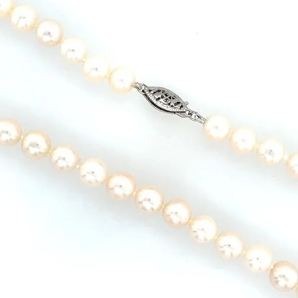 6.5 - 7 mm Freshwater Pearl Necklace with White Gold Clasp 17