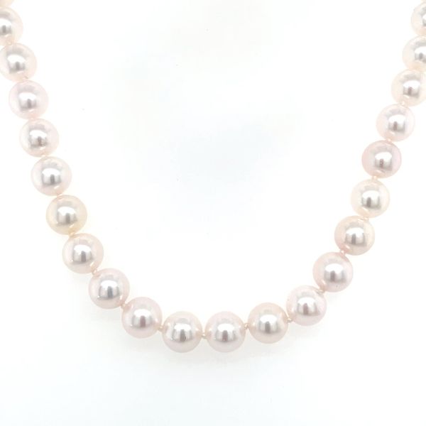 6 - 6.5 mm White Akoya Pearl Necklace with White Gold Clasp Franzetti Jewelers Austin, TX