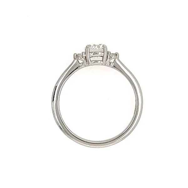 14KW Gold 3 Stone Engagement Ring with 0.52 Ct Round Lab Grown Diamond Image 5 Franzetti Jewelers Austin, TX