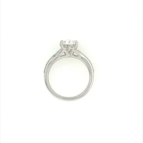 14KW Gold Split Shank Engagement Ring with 2.02 Ct Oval Lab Diamond Image 5 Franzetti Jewelers Austin, TX