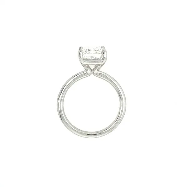 14KW Gold Solitaire Engagement Ring with 4.00 Ct Emerald Lab Diamond Image 5 Franzetti Jewelers Austin, TX