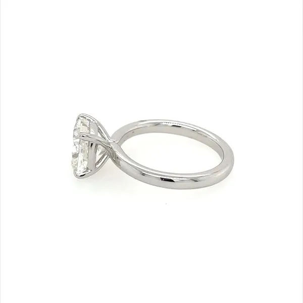 14KW Gold Solitaire Engagement Ring with 3.25 Ct Cushion Lab Diamond Image 4 Franzetti Jewelers Austin, TX