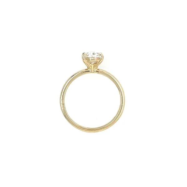 14KY Gold 4 Prong Solitaire Engagement Ring with 1.51 Ct Oval Lab Diamond Image 5 Franzetti Jewelers Austin, TX