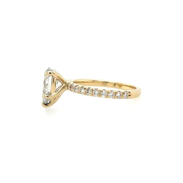 14KY Gold Accented Engagement Ring with 1.76 Ct Pear Lab Diamond Image 4 Franzetti Jewelers Austin, TX
