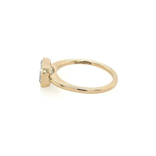 14KY Gold East to West Bezel Set Engagement Ring with 2.07 Ct Emerald Lab Diamond Image 4 Franzetti Jewelers Austin, TX