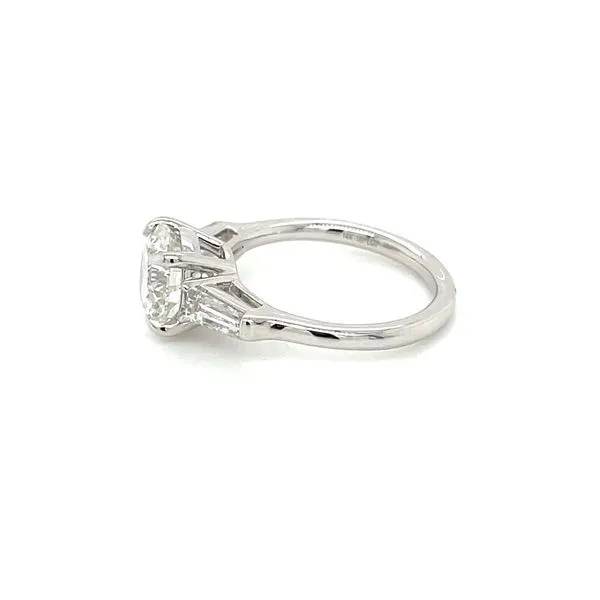 14KW Gold 3 Stone Engagement Ring with 2.50 Ct Round Lab Diamond Image 4 Franzetti Jewelers Austin, TX