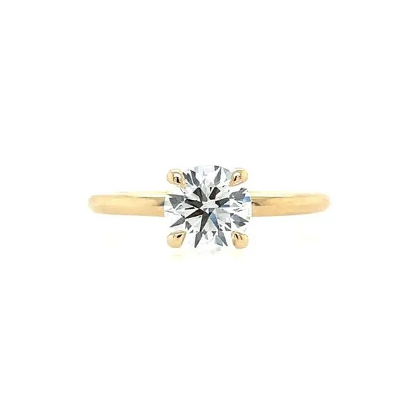 14KY Gold 4 Prong Solitaire Engagement Ring with 1.04 Ct Round Lab Diamond Franzetti Jewelers Austin, TX