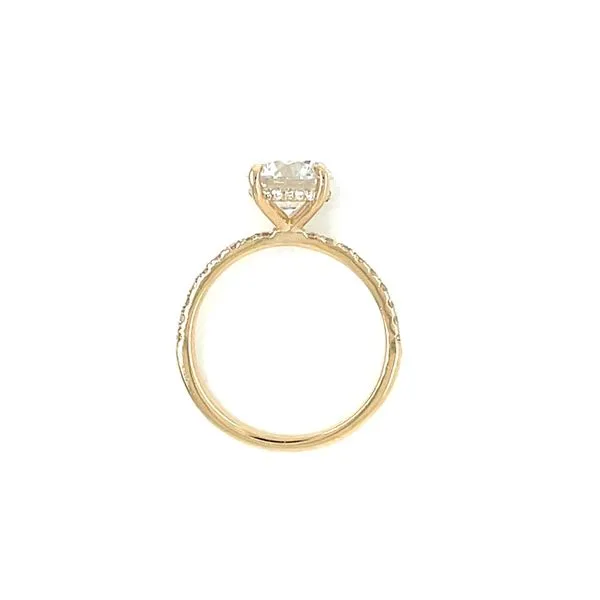 14KY Gold Hidden Halo Engagement Ring with 2.01 Ct Round Lab Diamond Image 4 Franzetti Jewelers Austin, TX
