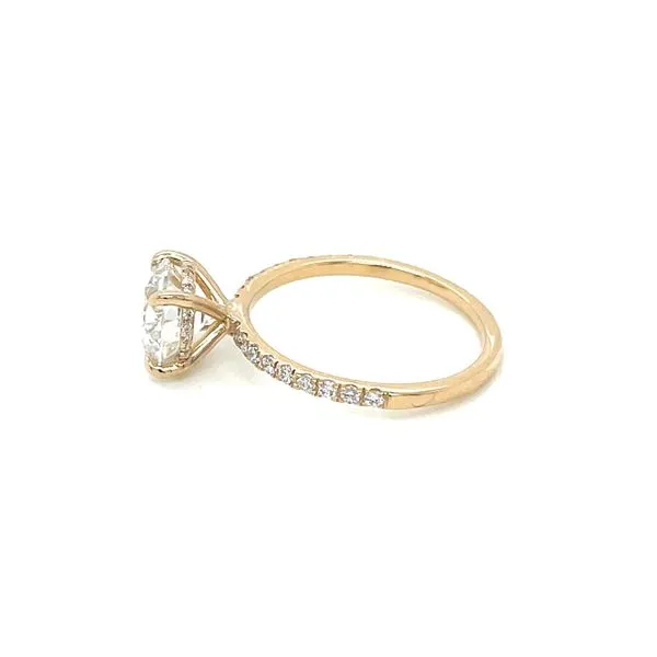 14KY Gold Hidden Halo Engagement Ring with 2.01 Ct Round Lab Diamond Image 5 Franzetti Jewelers Austin, TX