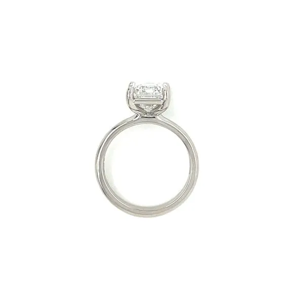 Platinum 4 Prong Solitaire Engagement Ring with 4.04 Ct Emerald Cut Lab Diamond Image 5 Franzetti Jewelers Austin, TX
