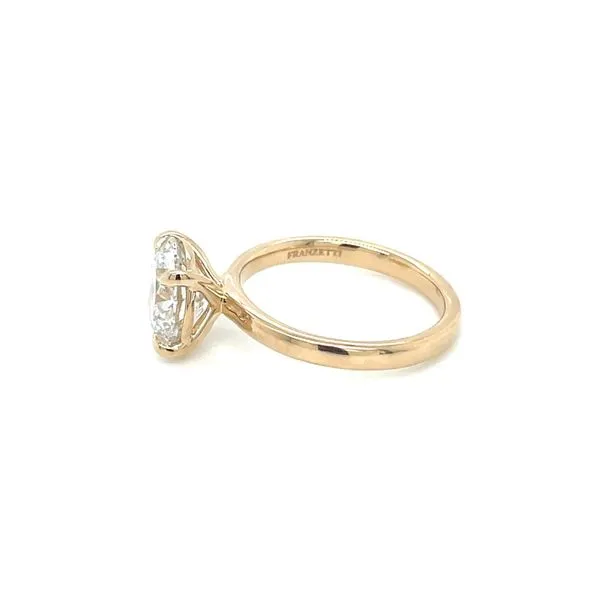 14KY Gold 4 Prong Solitaire Engagement Ring with 3.08 Ct Round Lab Diamond Image 4 Franzetti Jewelers Austin, TX