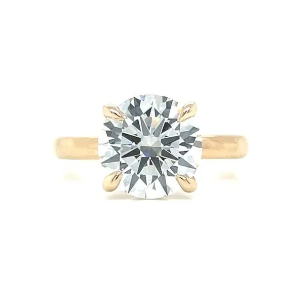 14KY Gold 4 Prong Solitaire Engagement Ring with 3.08 Ct Round Lab Diamond Franzetti Jewelers Austin, TX