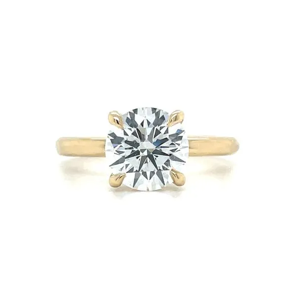 14KY Gold 4 Prong Solitaire Engagement Ring with 2.12 Ct Round Lab Diamond Franzetti Jewelers Austin, TX