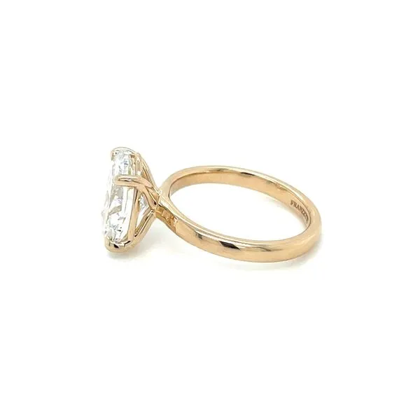 14KY Gold 4 Prong Solitaire Engagement Ring with 4.01 Ct Oval Lab Diamond Image 4 Franzetti Jewelers Austin, TX