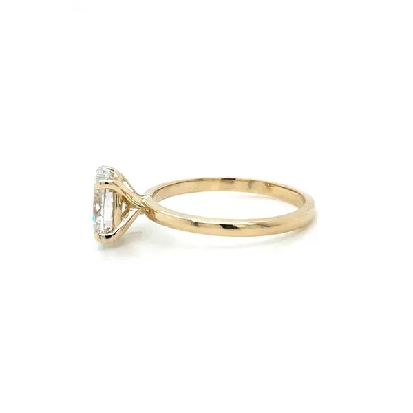 14KY Gold 4 Prong Solitaire Engagement Ring with 1.55 Ct Oval Lab Diamond Image 4 Franzetti Jewelers Austin, TX