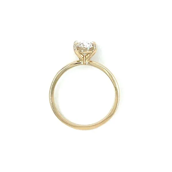 14KY Gold 4 Prong Solitaire Engagement Ring with 1.55 Ct Oval Lab Diamond Image 5 Franzetti Jewelers Austin, TX