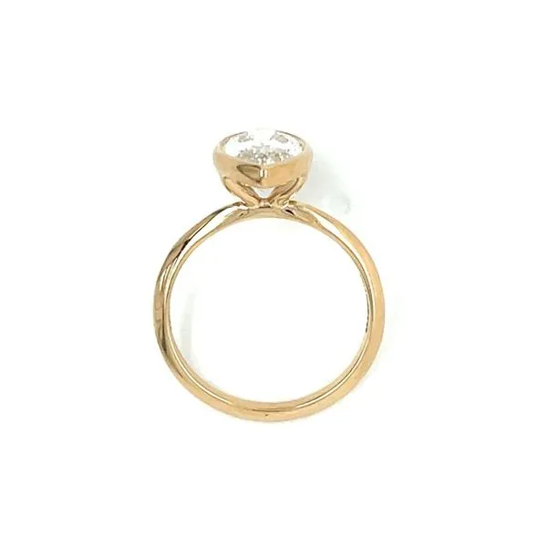 14KY Gold Classic Bezel Set Engagement Ring with 3.00 Ct Marquise Lab Diamond Image 5 Franzetti Jewelers Austin, TX