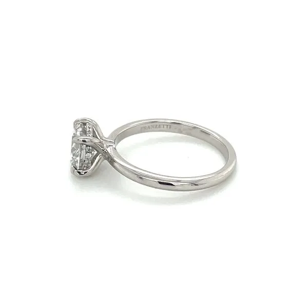 Platinum Hidden Halo Engagement Ring with 1.58 Ct Round Lab Diamond Image 4 Franzetti Jewelers Austin, TX