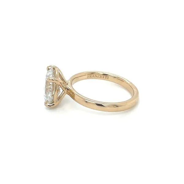 14KY Gold 4 Prong Solitaire Engagement Ring with 4.08 Ct Round Lab Diamond Image 4 Franzetti Jewelers Austin, TX