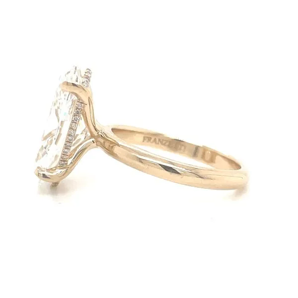 14KY Hidden Halo Engagement Ring with 6.80 Ct Oval Lab Diamond Image 4 Franzetti Jewelers Austin, TX